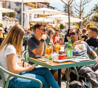 Ascona Outdoor Restaurant Seating in Ticino Switzerland
