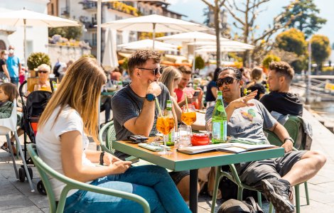 Ascona Outdoor Restaurant Seating in Ticino Switzerland