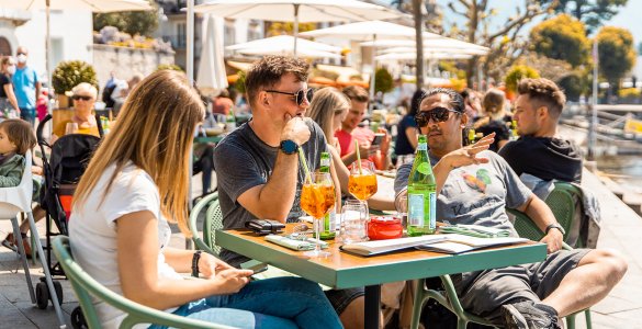 Ascona Outdoor Restaurant Seating in Ticino Switzerland