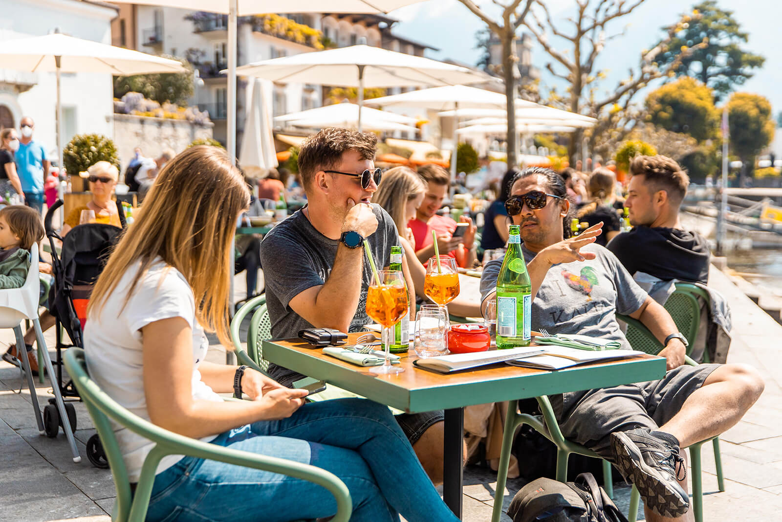 Ascona Outdoor Restaurant Seating in Ticino Switzerland