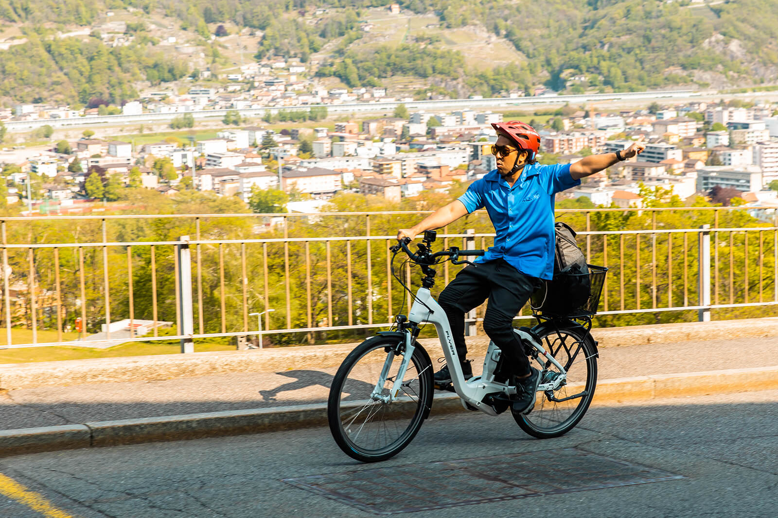 E-Biking in Bellinzona, Switzerland