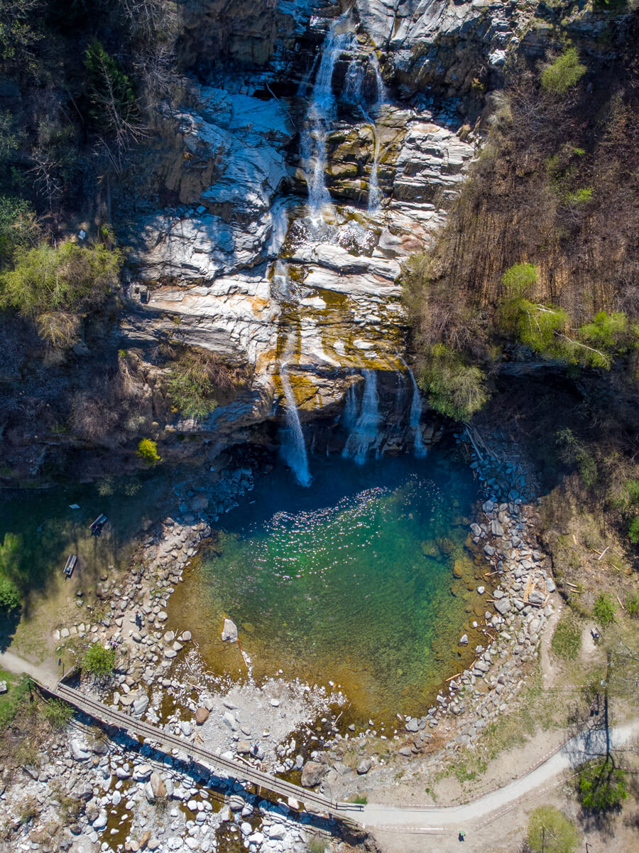 Faido Waterfalls in Ticino, Switzerland