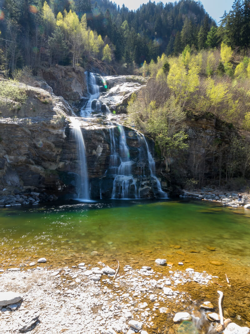 Faido Waterfalls in Ticino, Switzerland