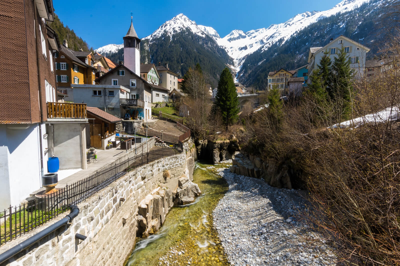 Göschenen Village in Switzerland