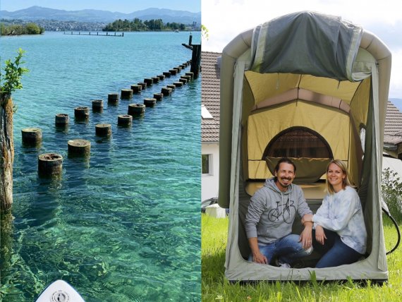 Himmelszelt Bicycle Tent for Rent in Switzerland