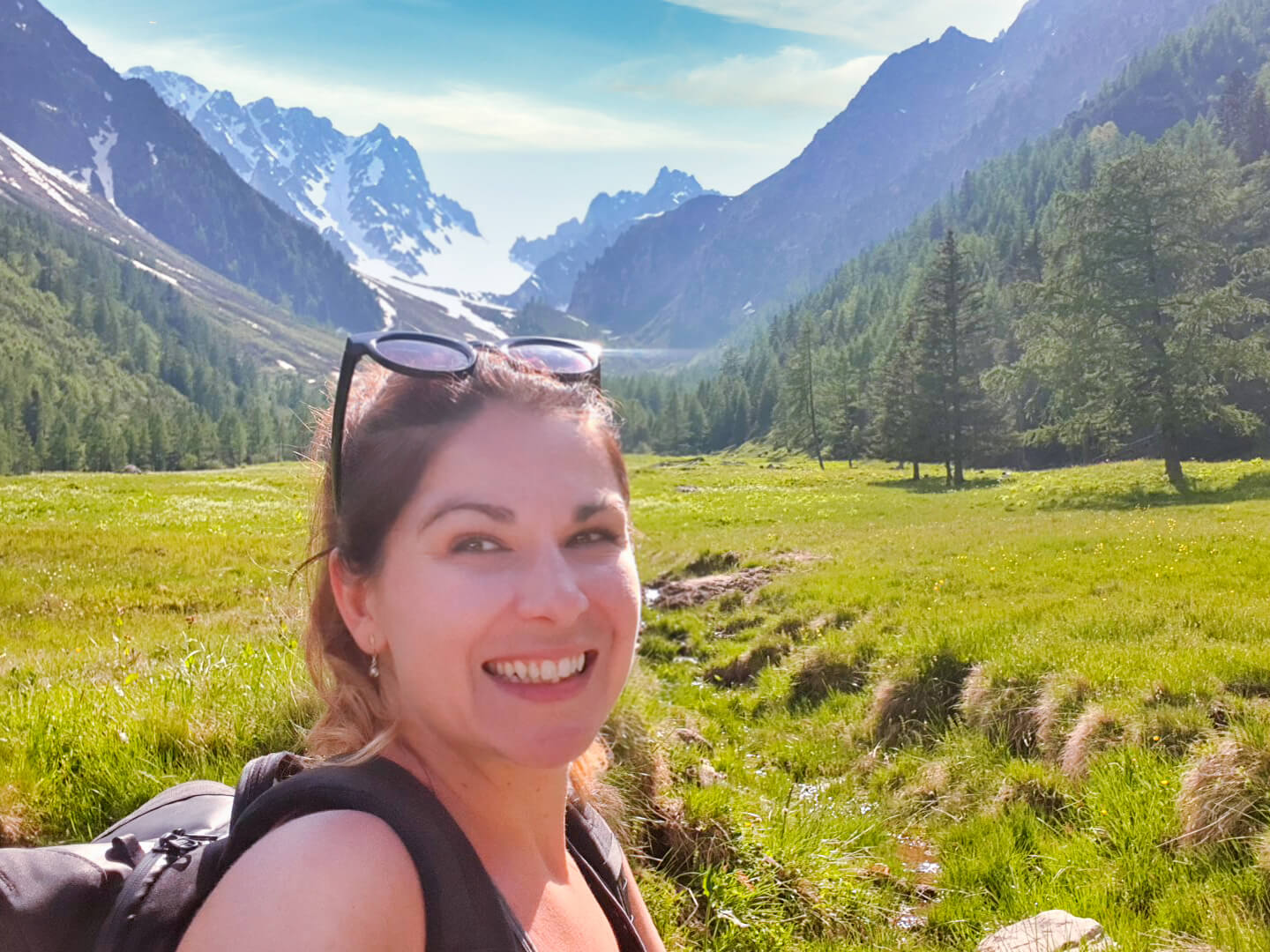 Vanessa Hiking in the Arpette Valley