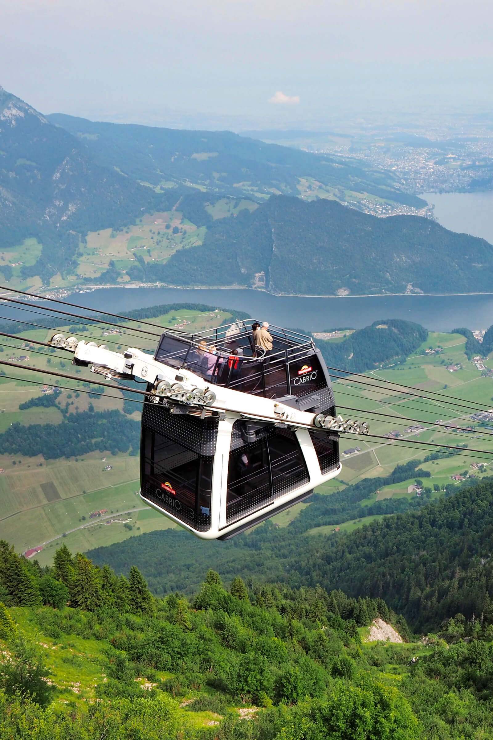 Stanserhorn CabriO cable car with open rooftop