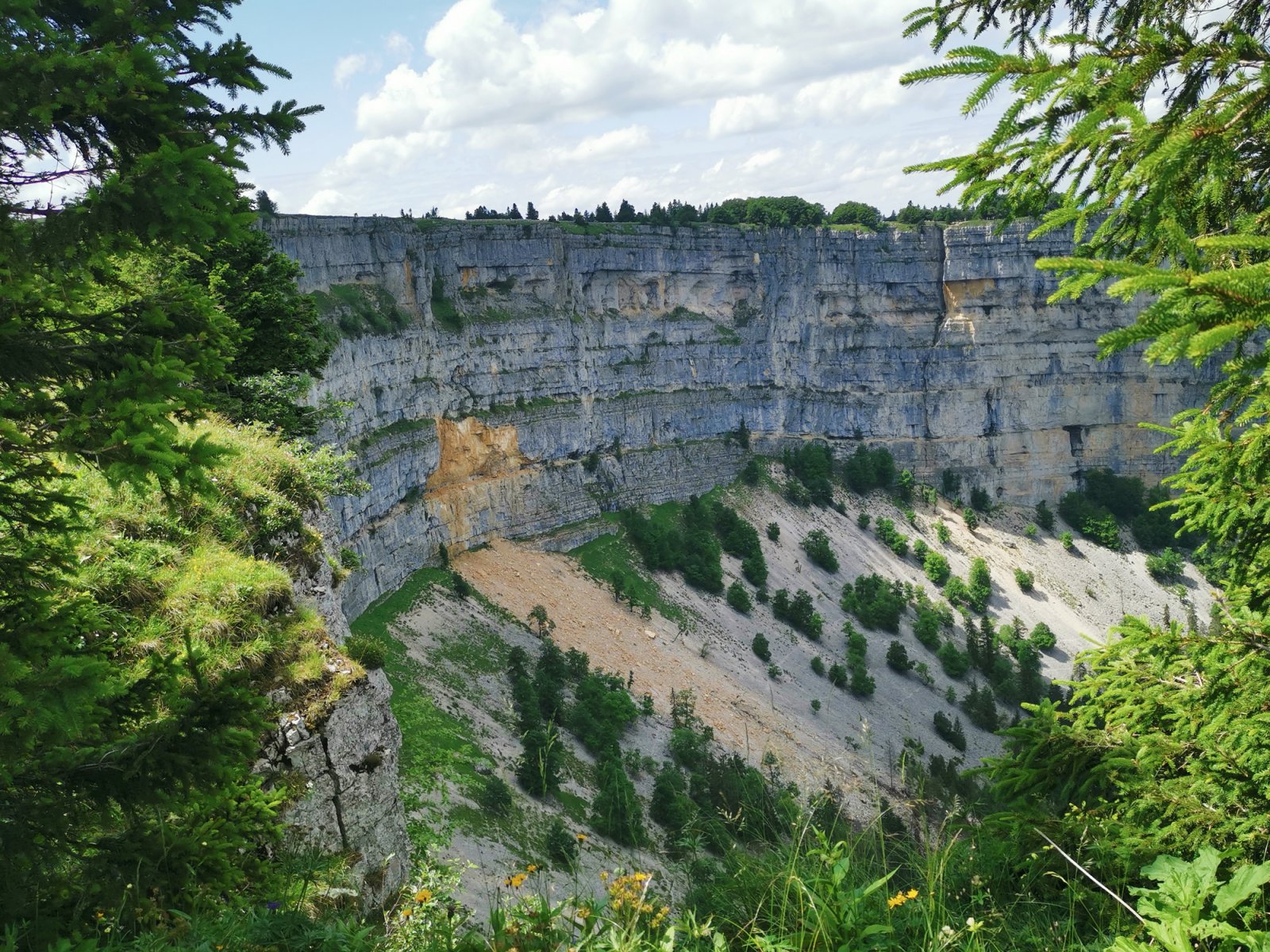 Hiking the Creux du Van Rock Arena in Switzerland