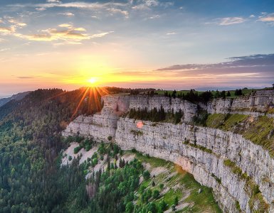 Hiking the Creux du Van Rock Arena in Switzerland