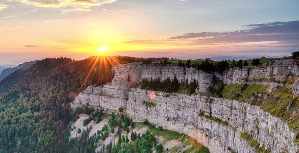 Hiking the Creux du Van Rock Arena in Switzerland