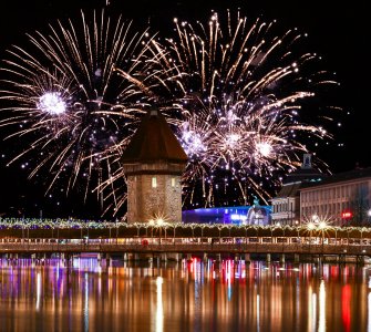 Neujahrszauber Luzern - Lucerne Fireworks (Copyright Luzern Tourismus/Walter Huwiler)