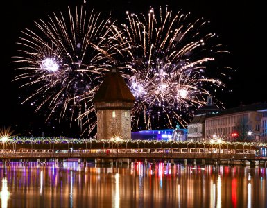Neujahrszauber Luzern - Lucerne Fireworks (Copyright Luzern Tourismus/Walter Huwiler)