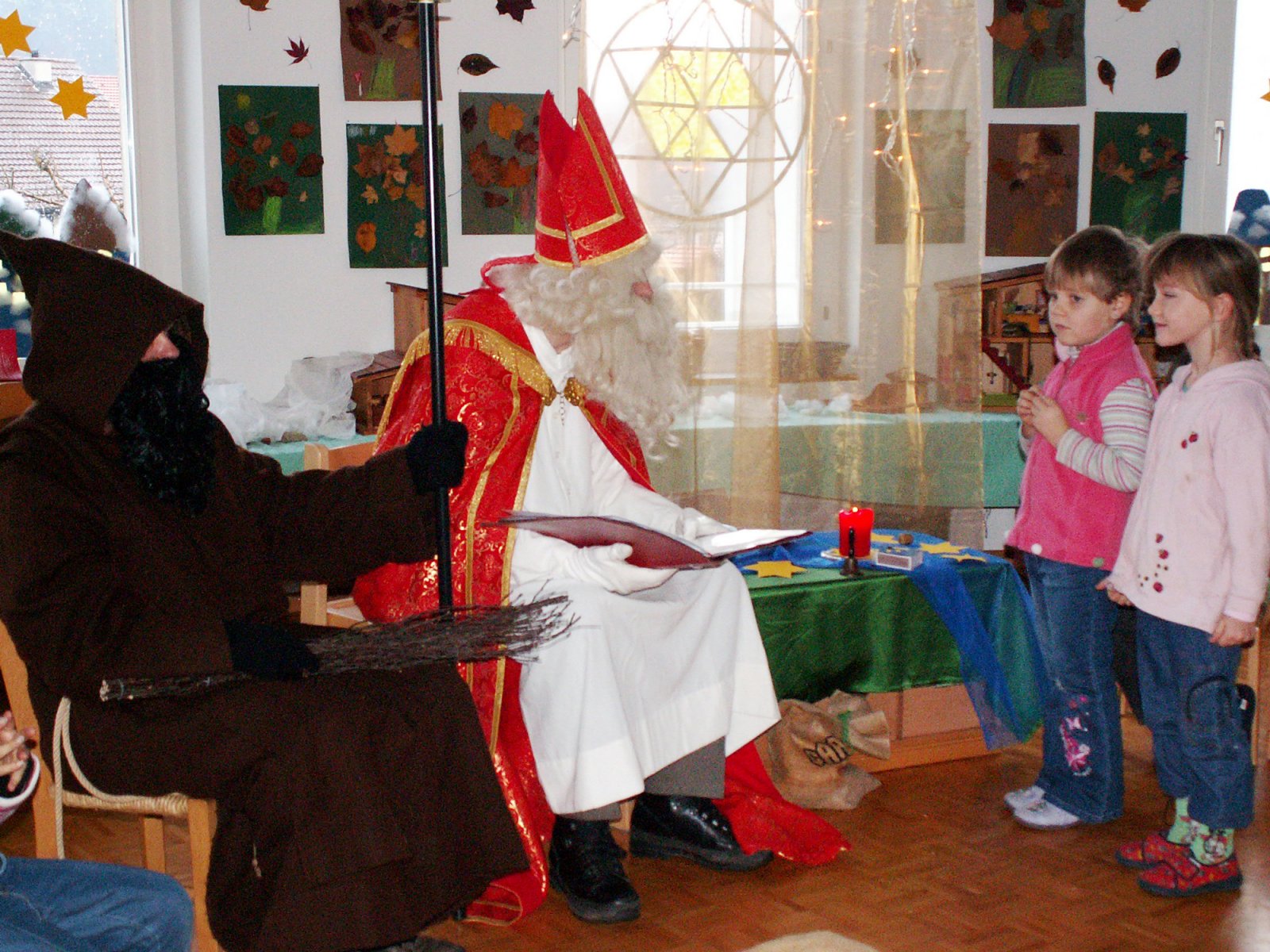Kindergarten Visit during the St. Nicholas Tradition in Wil, Switzerland