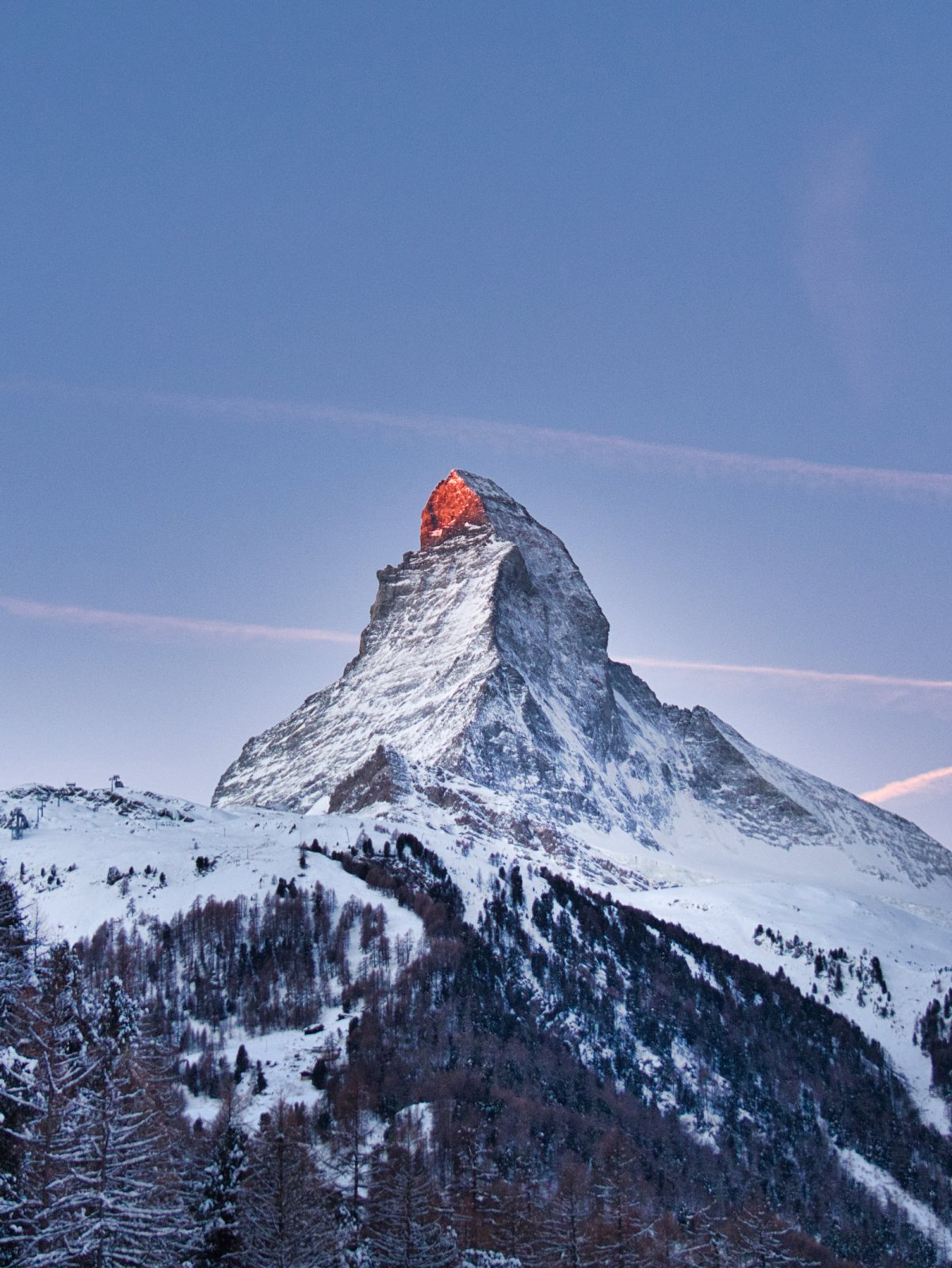 Matterhorn Sunrise during Winter