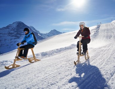Velogemel Snow Bike at Bussalp in Grindelwald