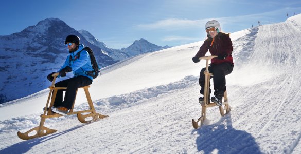 Velogemel Snow Bike at Bussalp in Grindelwald