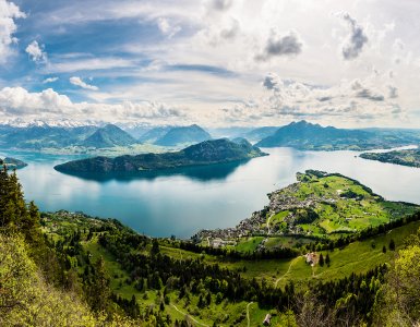 Lake Lucerne Panoramic View from Rigi