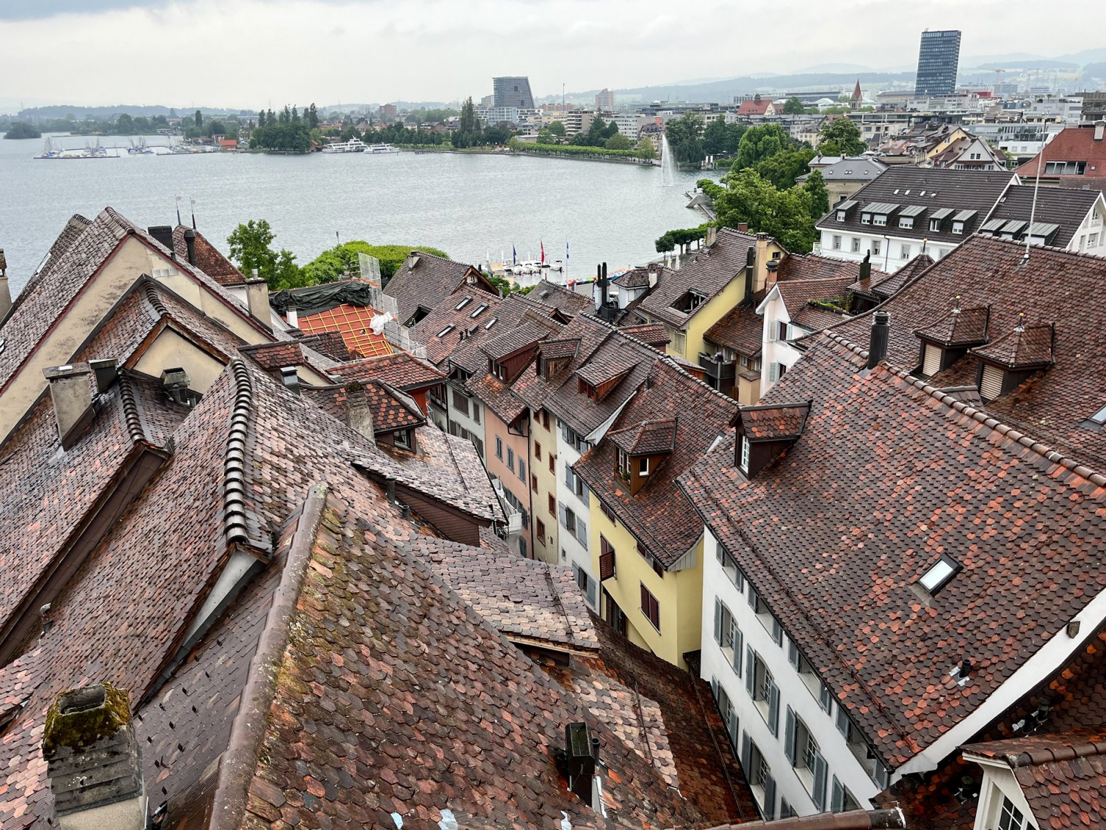 Guide to Zug - Old Town of Zug from Clocktower