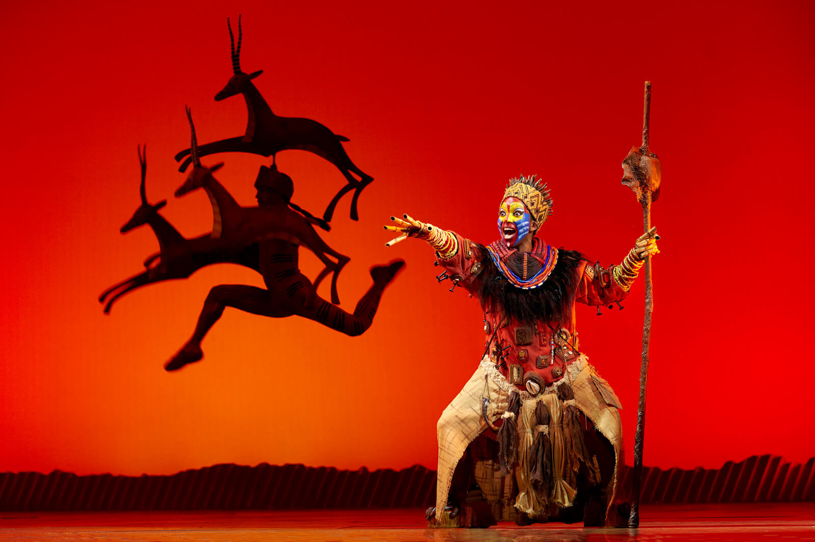 Scene of Disney's THE LION KING Musical in Zurich