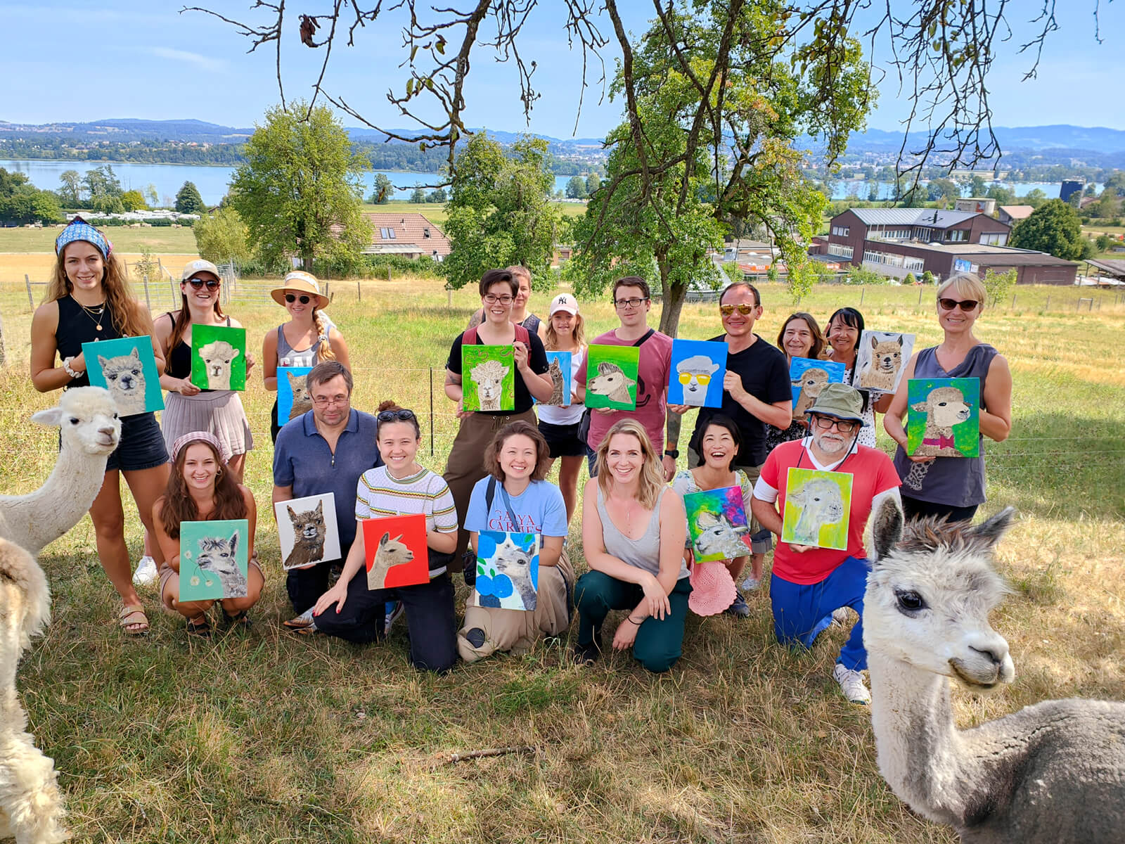 Alpaca Painting Workshop in Maur, Switzerland