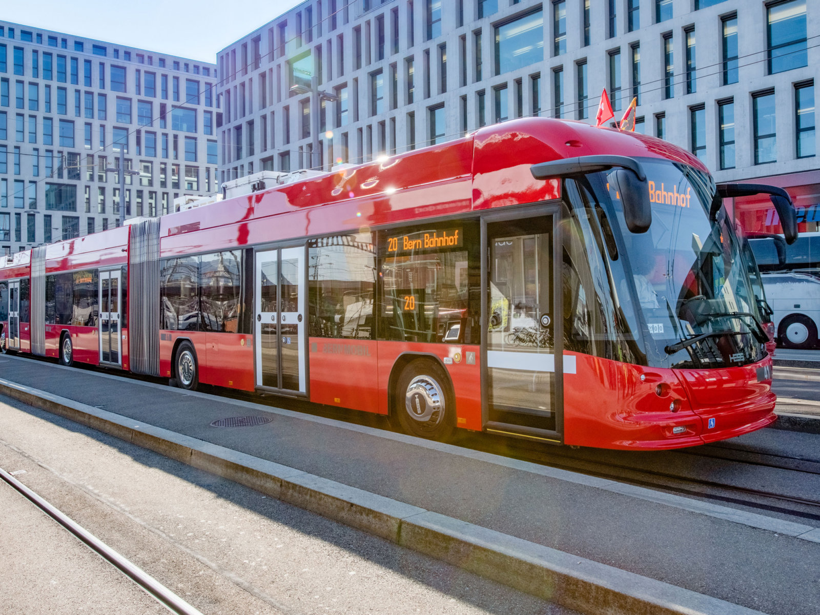 Hess Double Articulated Trolleybus in Switzerland - lighTram 25 DC