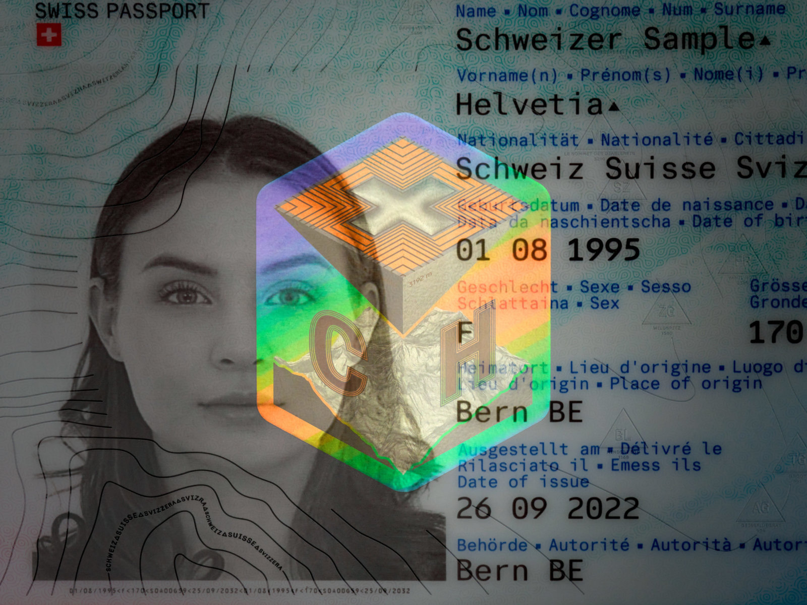 Swiss Passport Data Page - Copyright RETINAA/Robin Bucher