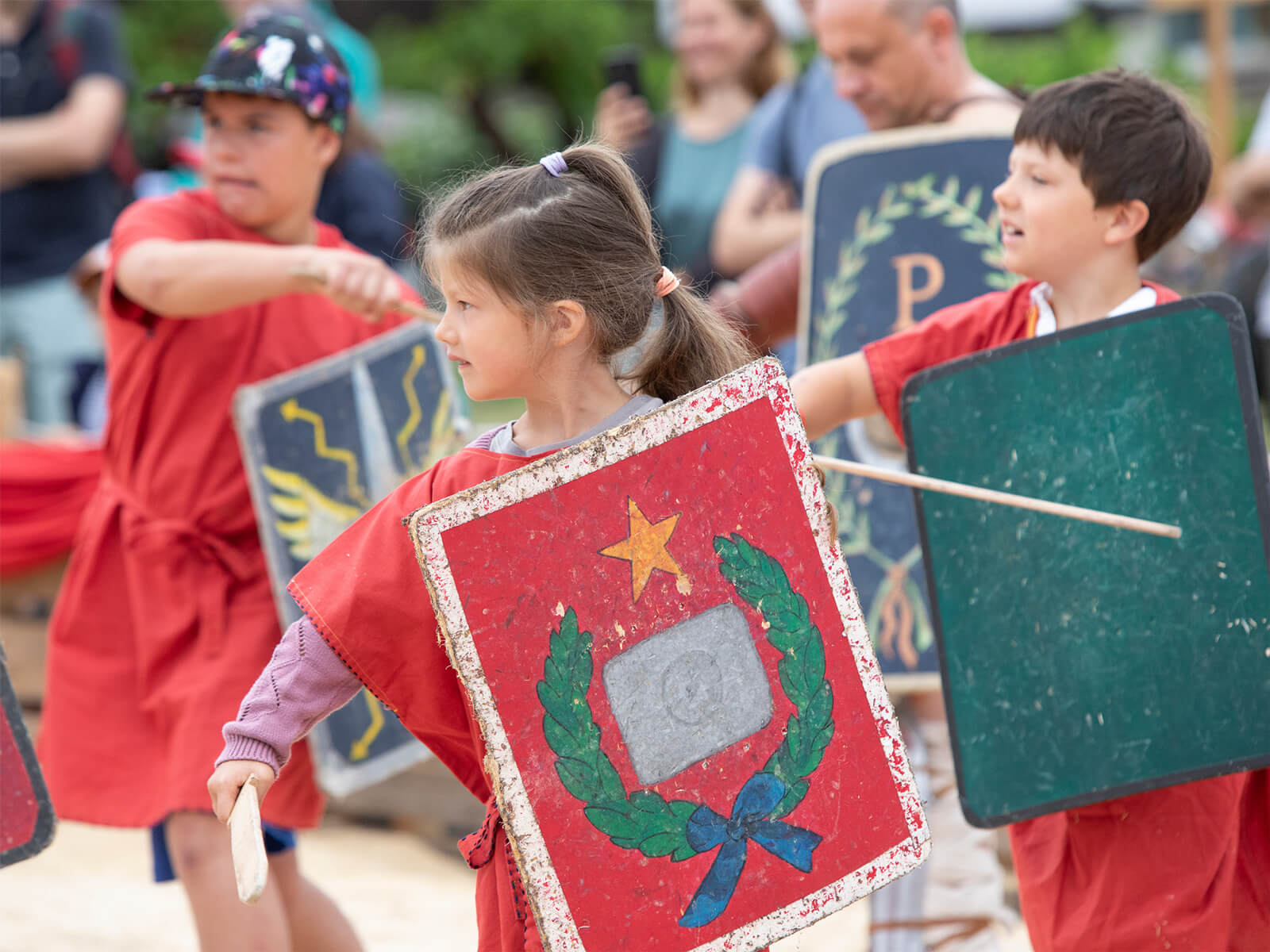 Children as Gladiators at the Roman Festival Augusta Raurica