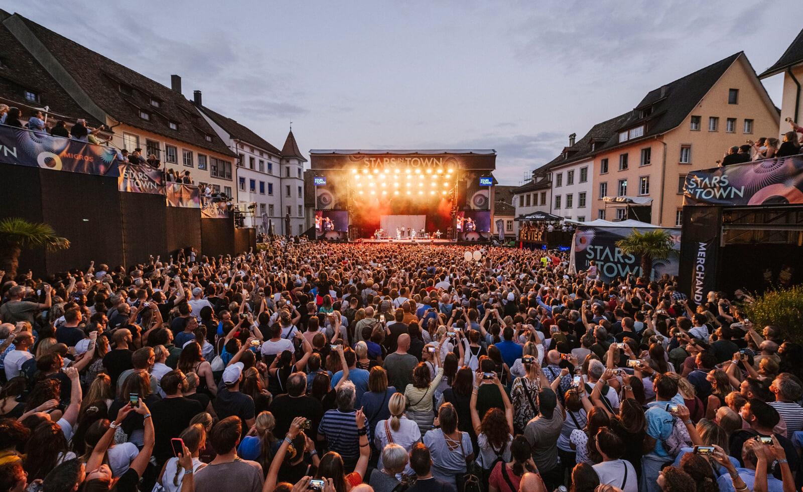 The main stage of Stars In Town during a performance of Lo&Leduc - Copyright Roman Wüest/Stars in Town