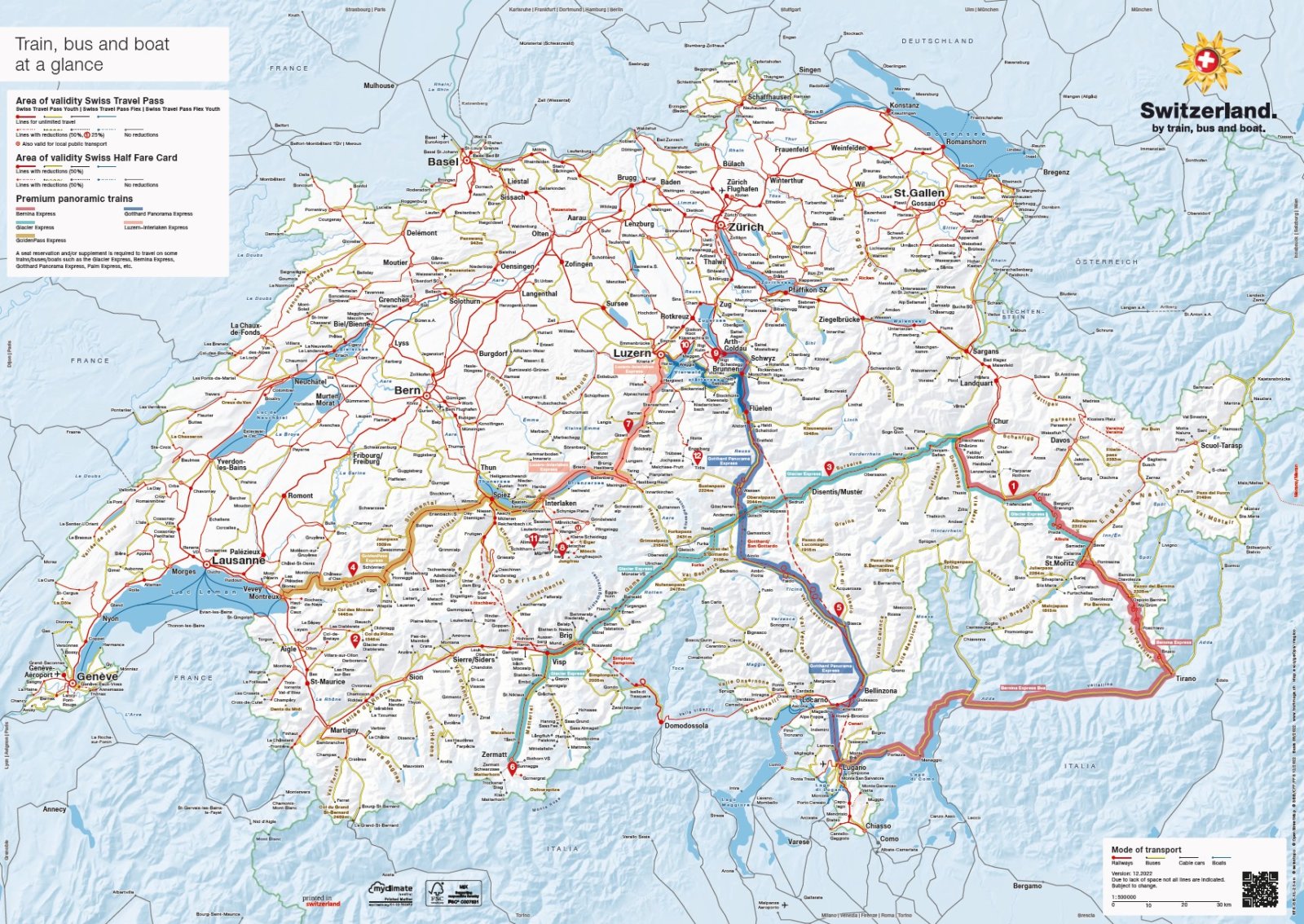 Switzerland Train Map