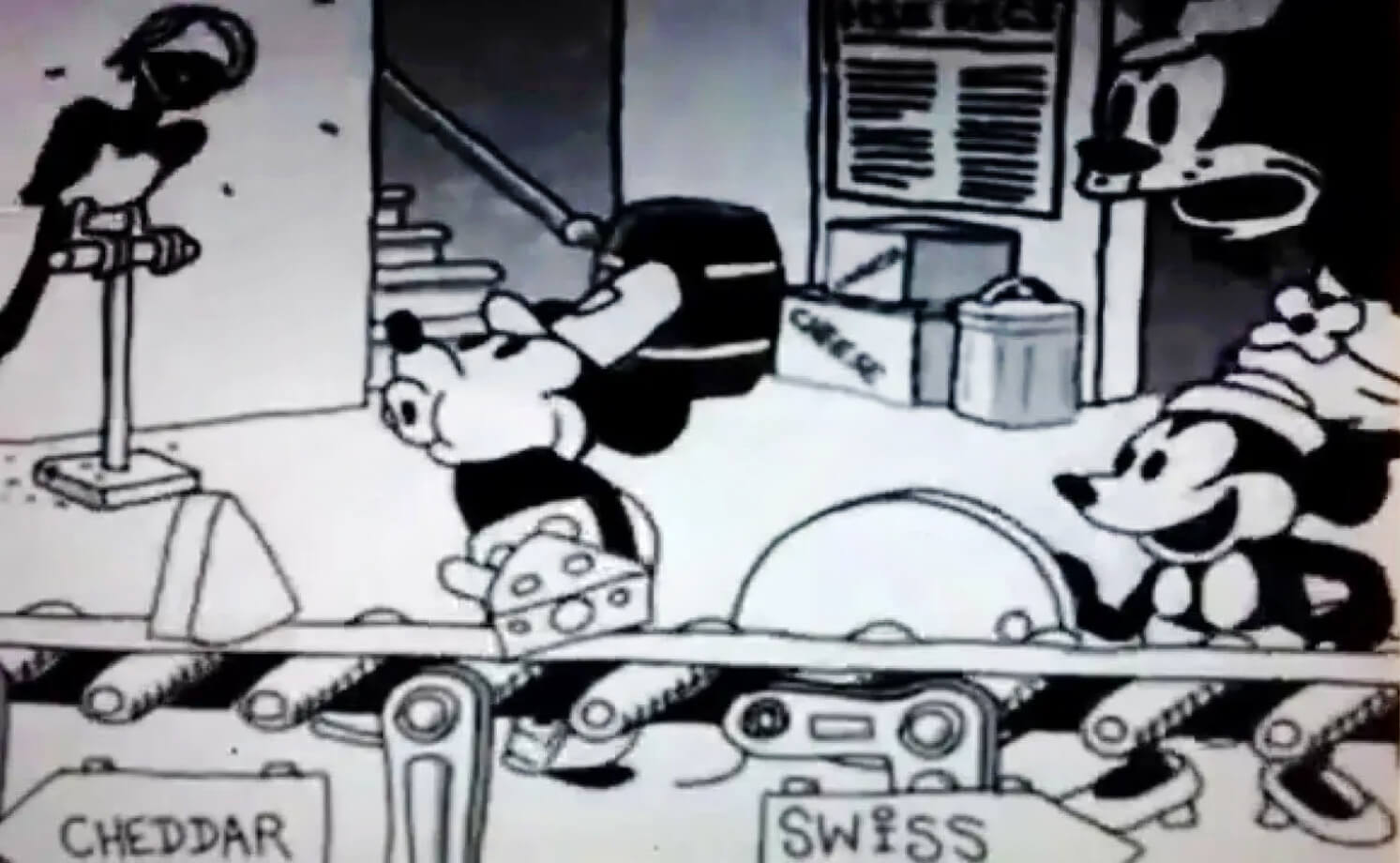 Was Mickey Mouse Making Swiss Cheese? Fake animated Disney Cartoon