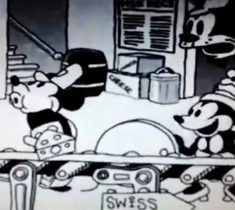 Was Mickey Mouse Making Swiss Cheese? Fake animated Disney Cartoon