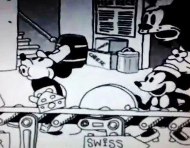 Was Mickey Mouse Making Swiss Cheese? Fake animated Disney Cartoon