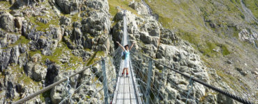 Trift Suspension Bridge Hike in Grimsel Region of Switzerland