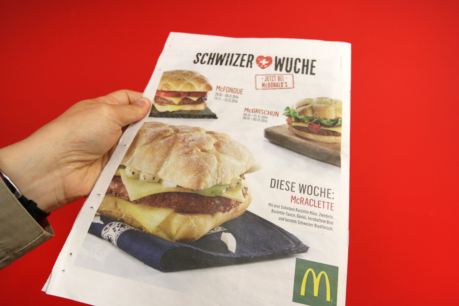 McDonalds Switzerland McRaclette Burger