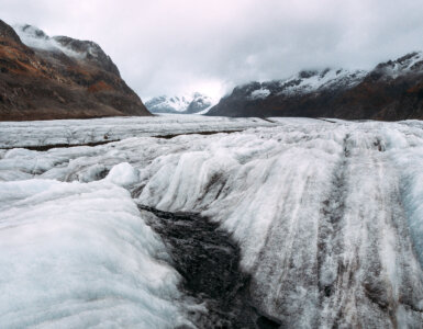 Melting Glaciers in Switzerland (Copyright Christian Langenegger)