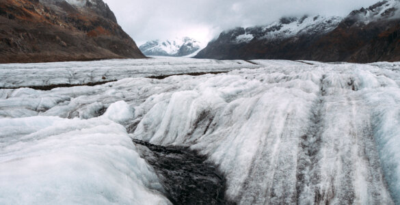 Melting Glaciers in Switzerland (Copyright Christian Langenegger)