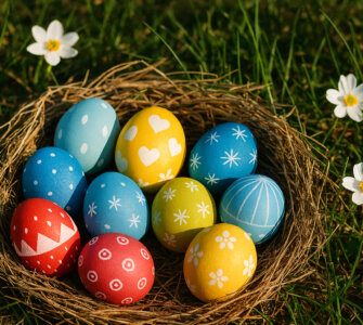 Easter in Switzerland: Ultimate Activities Guide - Colorful Easter Eggs in a Basket