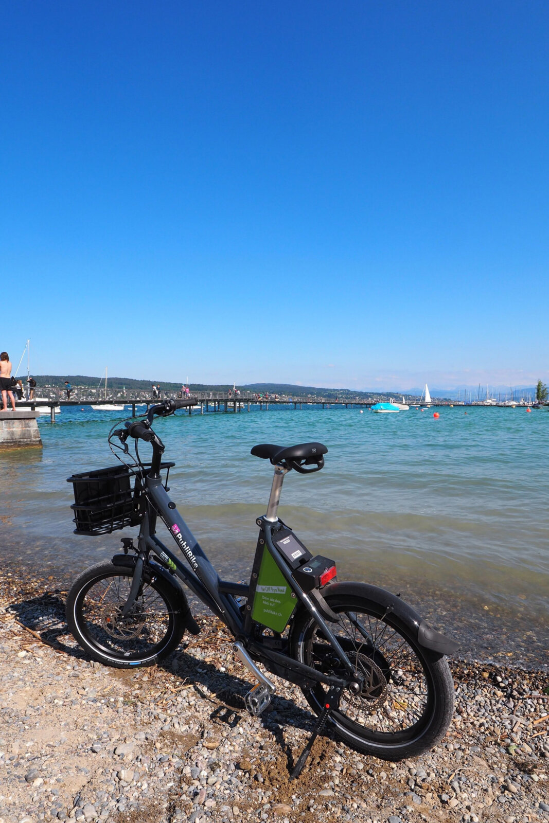 Switzerland Tips - PubliBike Parked at Lake Zurich