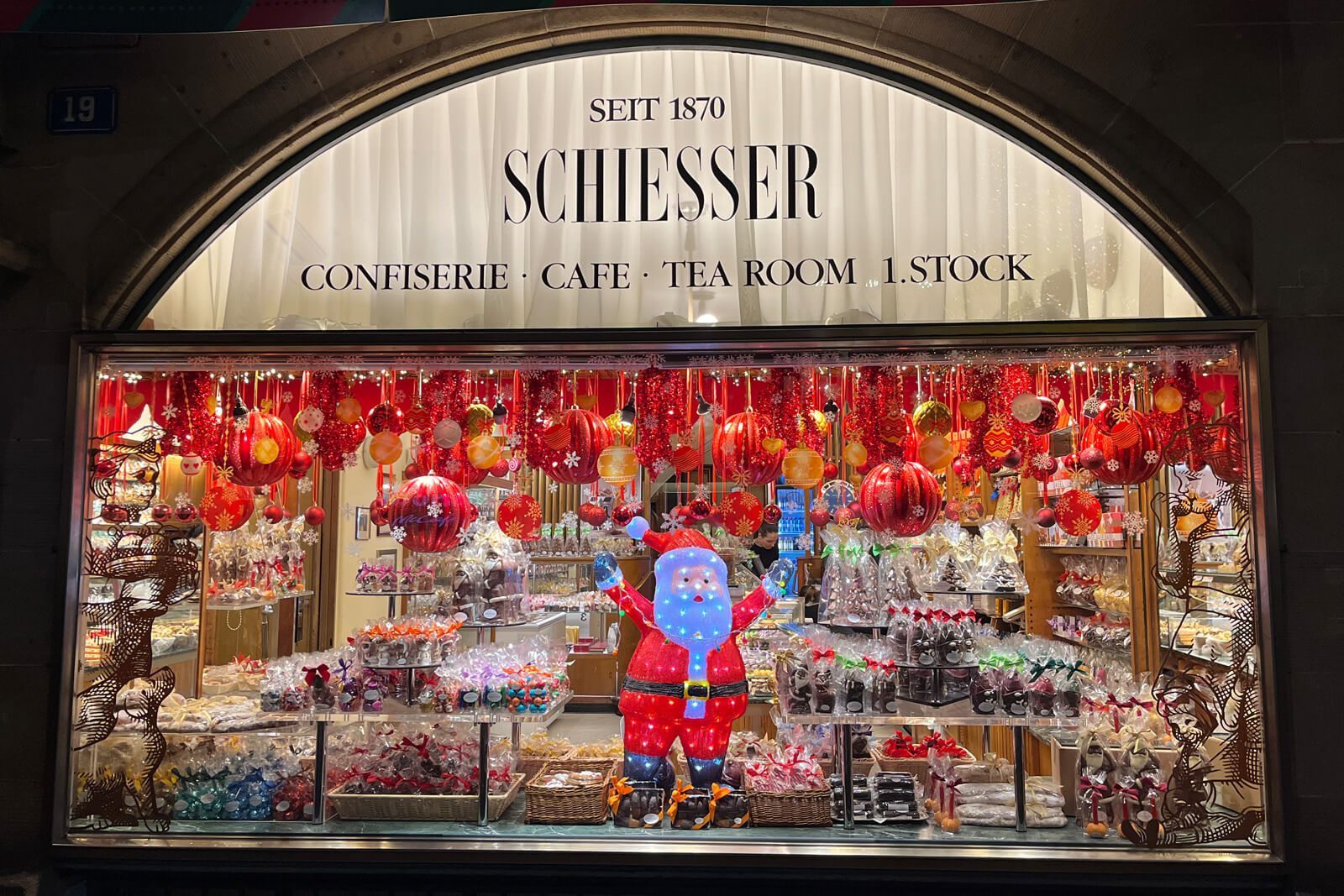 Christmas Stroll in Basel - Confiserie Schiesser at Marktplatz Basel