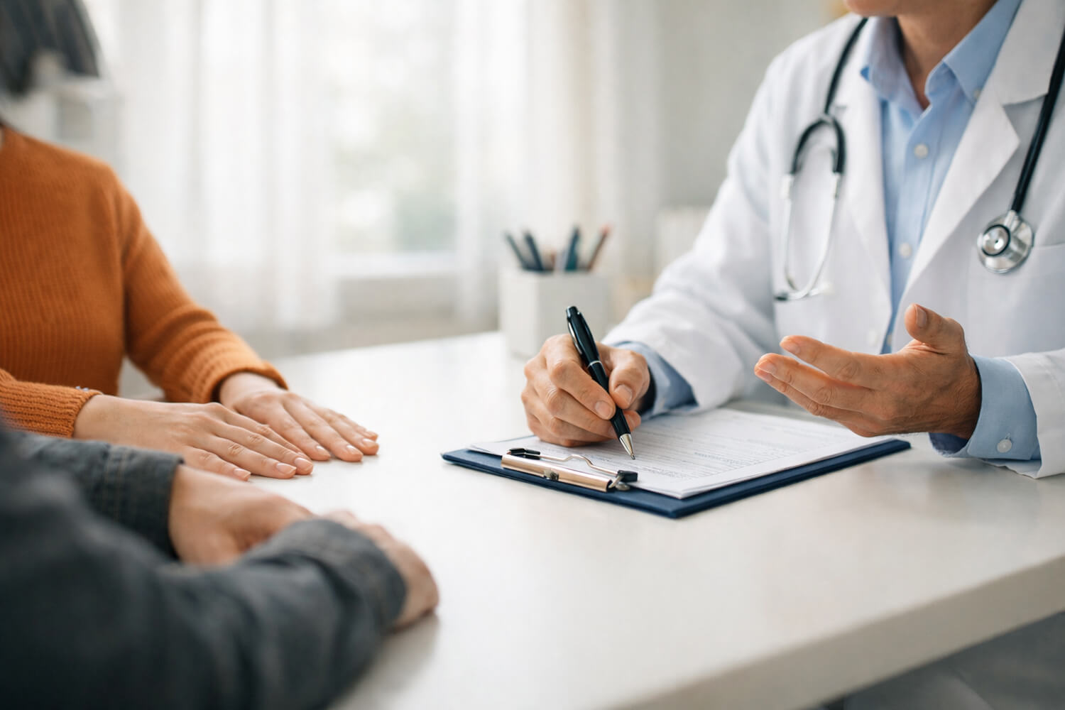 IVF in Switzerland - In-Vitro Fertilization - Couple attending a fertility consultation