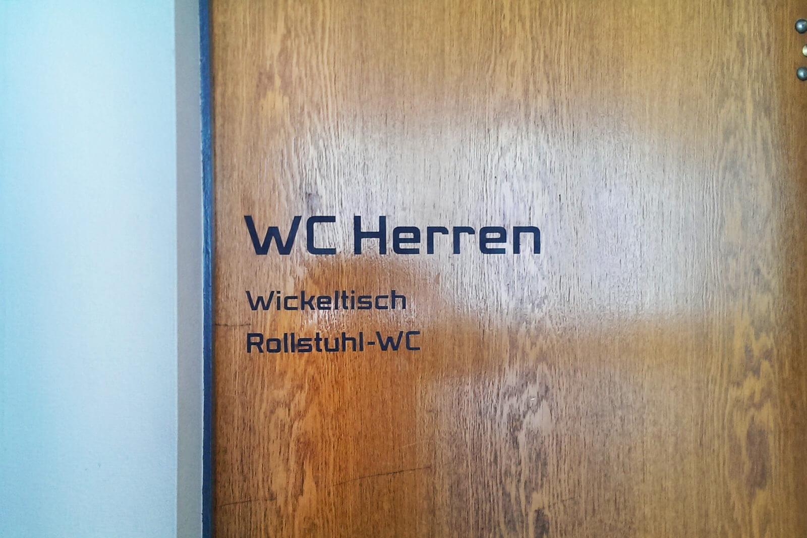 Swiss Toilet Guide - WC Door for "Herren"