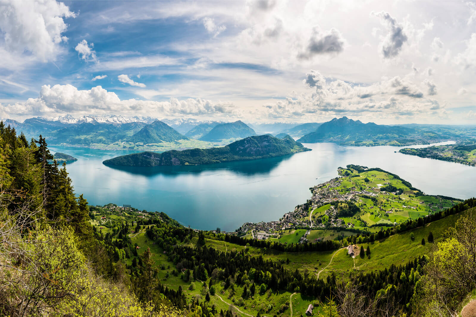 Lake Lucerne Panoramic View from Rigi